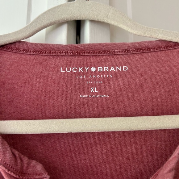 Lucky Brand Rumba Red XL Henley Shirt - Picture 4 of 5